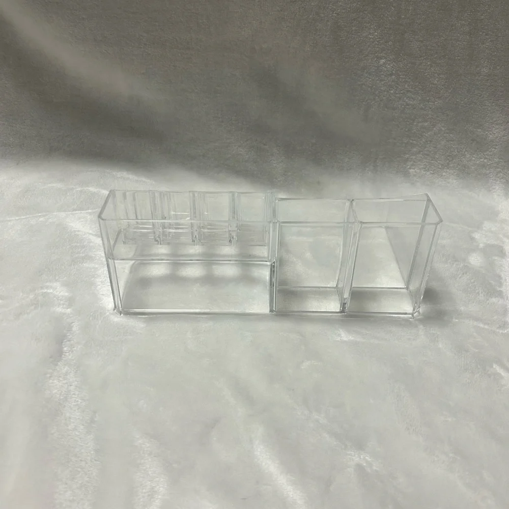 Clear Plastic Vanity Makeup Storage Organizer Cosmetic Display Case Stackable